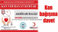 AKHİSAR HALK EĞİTİMİ MERKEZİ KAN BAĞIŞI KAMPANYASINA DAVET