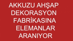 Akkuzu Ahşap Dekorasyon Fabrikasına Elemanlar Aranıyor