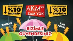 AKM’ de zam yok indirim var