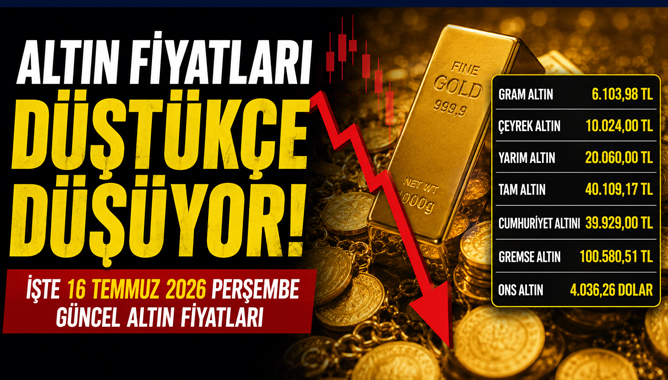 Altın fiyatları düştükçe düştükçe düşüyor