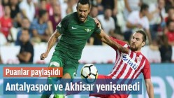 Antalyaspor ve Akhisar yenişemedi