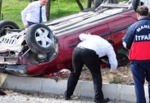 Araç Takla Attı, Anne ve Bebek kurtuldu