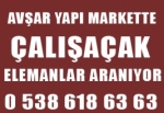 Avşar Yapı Markette çalışaçak Elemanlar Aranıyor