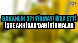Bakanlık 371 Firmayı İfşa Etti! İşte Akhisar'daki Firmalar