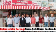 Balıkesirliler Derneği Soma Şehitlerini Unutmadı