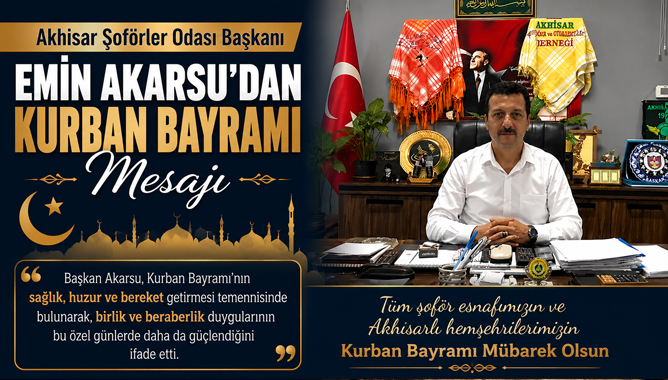 Başkan Akarsu’dan Kurban Bayramı Mesajı