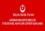 BBP Akhisar Belediyesi Meclis Üyeliği Asil Adaylar Listesi Açıklandı