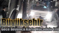 Büyükşehir Gece Boyunca Karla Mücadele Etti