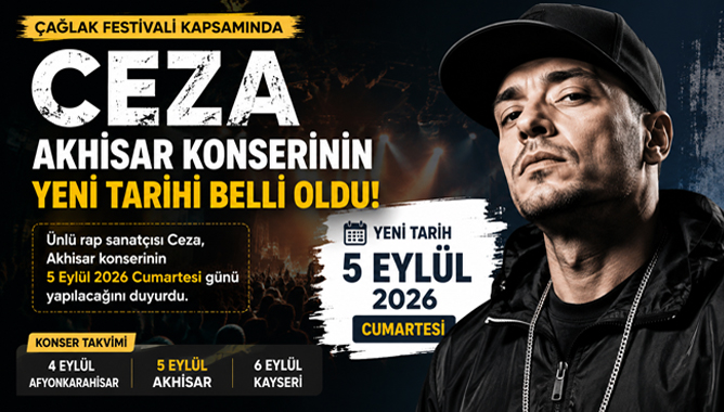 Ceza'nın Akhisar Konserinin Yeni Tarihi Belli Oldu