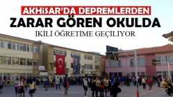 Depremden zarar gören okulda ikili öğretime geçiliyor