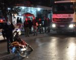 Dikkatsizlik Sonucu Motorsiklet Yayaya Çarptı