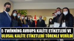 E-TWİNNİNG Avrupa kalite etiketleri ve ulusal kalite etiketleri törenle verildi