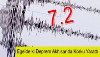 Ege’de ki Deprem Akhisar’da Korku Yarattı