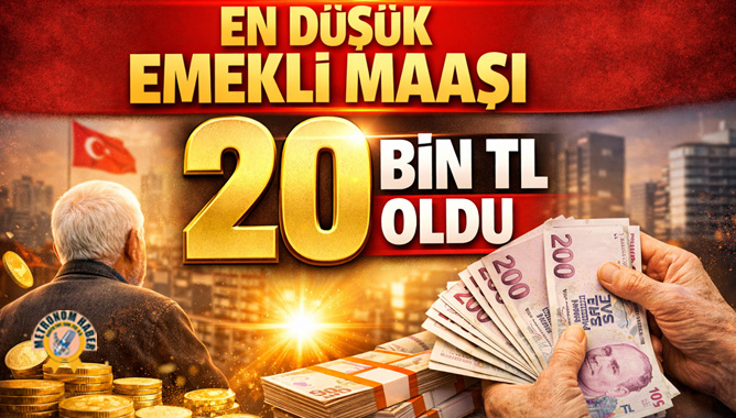 En düşük emekli aylığı 20 bin TL oluyor