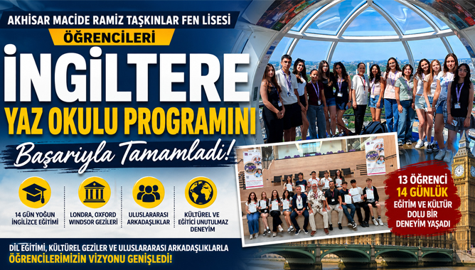 Fen Lisesi Öğrencileri İngiltere Yaz Okulu Programını Başarıyla Tamamladı