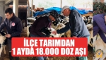 İlçe Tarımdan 1 Ayda 18.000 Doz Aşı