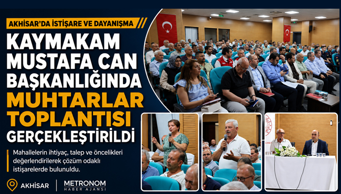 Kaymakam Mustafa Can Başkanlığında Muhtarlar Toplantısı Gerçekleştirildi