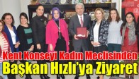 Kent Konseyi Kadın Meclisinden Başkan Hızlı’ya Ziyaret