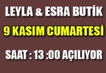 Leyla &Esra Butik Açılıyor