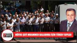 Nüfus Şefi Muammer Baladura İçin Tören Yapıldı
