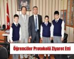 Öğrenciler protokolü ziyaret etti