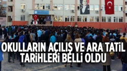 Okulların Açılış ve Ara Tatil Tarihleri Belli Oldu