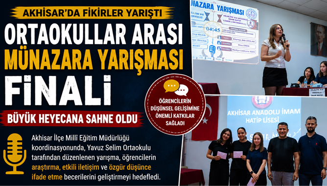 Ortaokullar Arası Münazara Yarışması Finali Büyük Heyecana Sahne Oldu