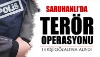 Saruhanlı’da Terör Operasyonu: 14 Gözaltı