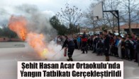 Şehit Hasan Acar Ortaokulu’nda Yangın Tatbikatı Gerçekleştirildi