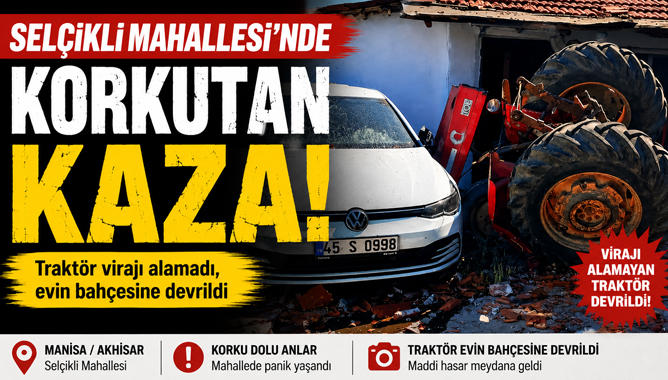 Selçikli Mahallesi’nde Korkutan Kaza