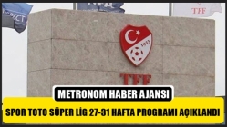 Spor Toto Süper Lig 27-31 Hafta Programı Açıklandı