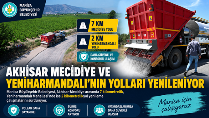 Akhisar Mecidiye Ve Yeniharmandalı’nın Yolları Yenileniyor