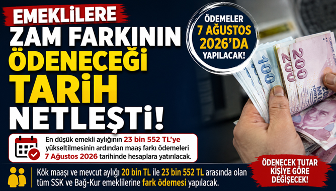Emeklilere Zam Farkının Ödeneceği Tarih Netleşti
