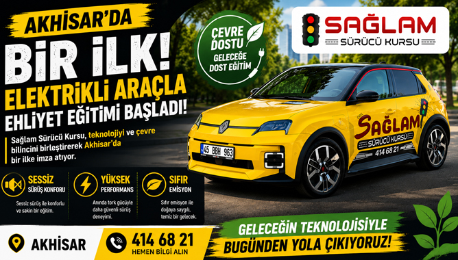 Sağlam Sürücü Kursu’nda Elektrikli Araç ile Ehliyet Eğitimi Başlıyor
