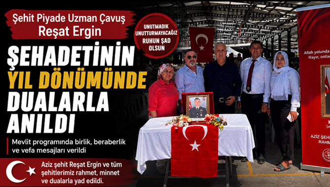 Şehit Reşat Ergin, Şehadetinin Yıl Dönümünde Dualarla Anıldı